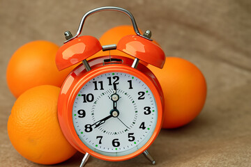 orange time alarm clock