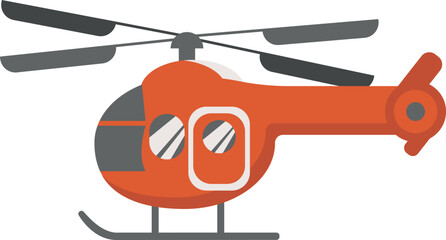 Fire helicopter vector. Firefighter illustration. 