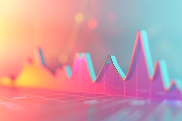 Minimalist Financial chart with moving up arrow