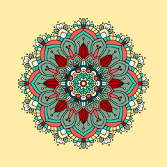 Abstract colourful mandala design background