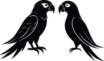 Parrot vector silhouette