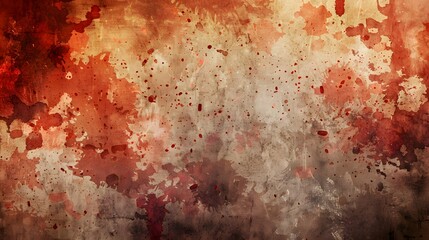 Fototapeta premium A grungy wall with splatters and stains, like blood paint