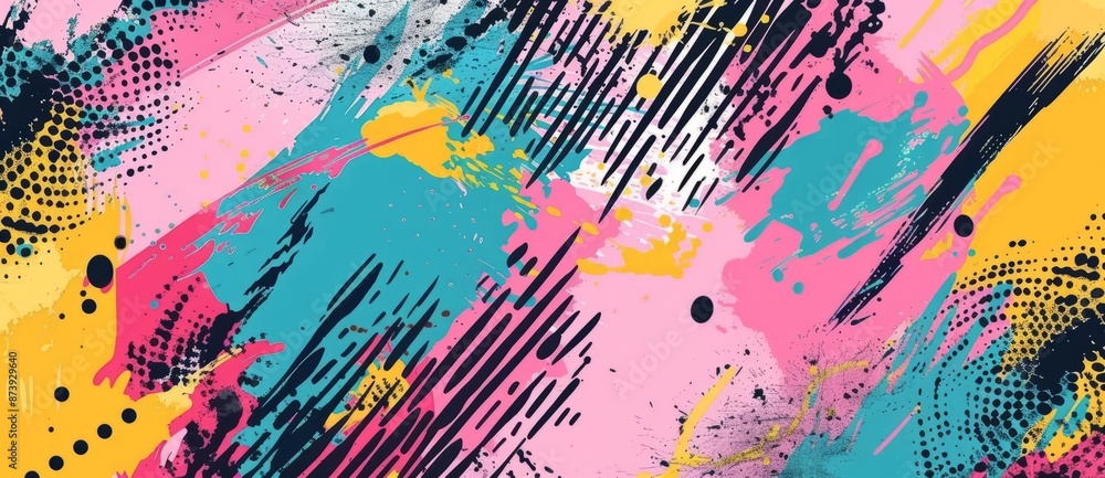 Poster abstract background in the style of pop art