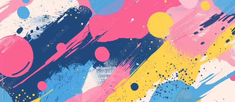 Poster abstract background in the style of pop art