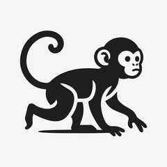 Obraz premium Majestic Monkey Silhouettes: Capturing Nature's Grace in Shadow