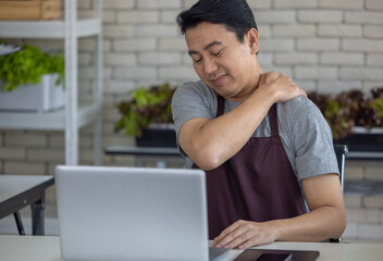 Tired Gardener in Urban Farm