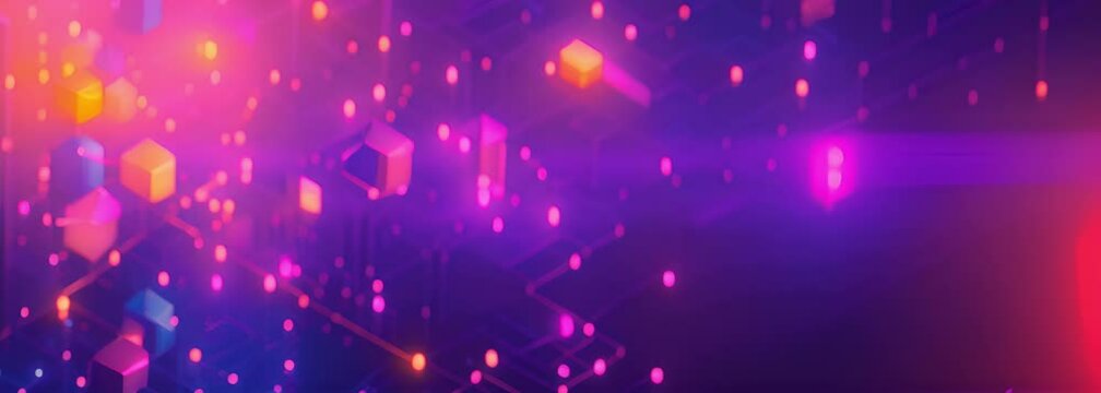 an abstract idea for a tech-inspired, crystal-clear, and straightforward LinkedIn banner poster featuring HR and tech components