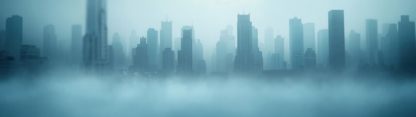 Naklejka premium Apocalypse City with Bombed Buildings, War Concept