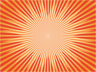 派手にポップに爆発する集中線背景_レッド系