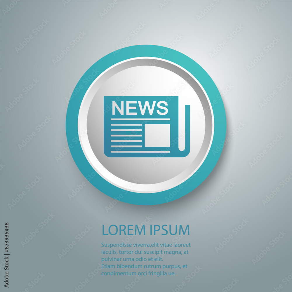 Poster mass media related icon on background for graphic and web design. creative illustration concept symb