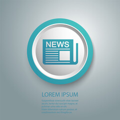 Mass media related icon on background for graphic and web design. Creative illustration concept symbol for web or mobile app