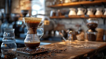 Capturing the essence of third wave coffee culture, photorealistic shot, artisanal coffee experience,
