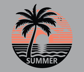 summer vector design,awesome summer svg,high resolution printable summer artwork
