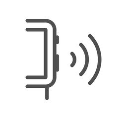 Smart watch and technology icon outline and linear vector.
