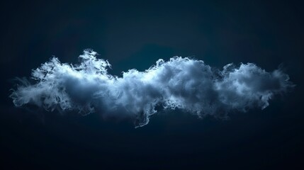 Naklejka premium Glowing Cloud With Soft Light On Dark Background Ethereal Visual Scene