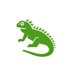 Naklejka premium illustration logo of minimalist outline of a iguana