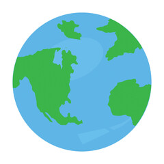 green earth globe, world map