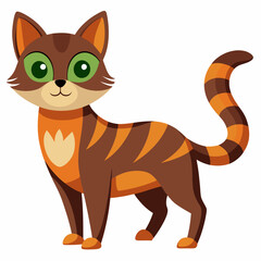 Cat vector illustration on white background