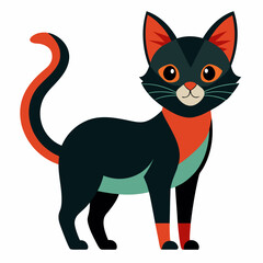 Cat vector illustration on white background