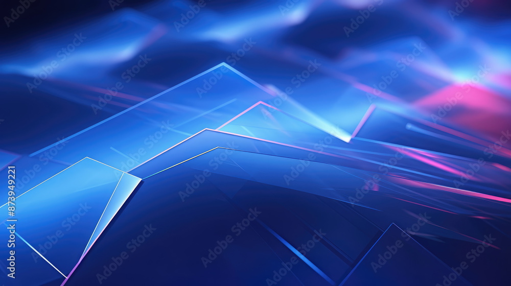 Wall mural abstract digital background like mountain landscape, futuristic technology wave., generative ai