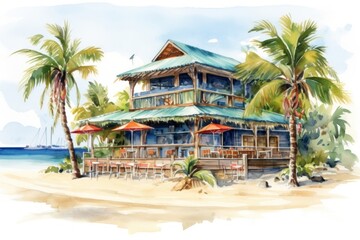 Fototapeta premium Architecture building outdoors tropical.