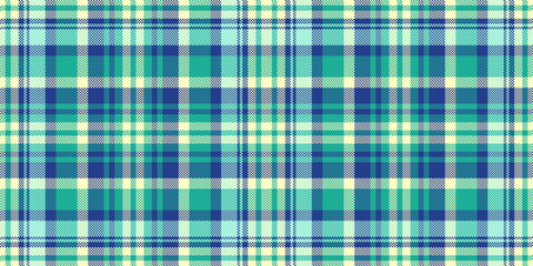 Colorful fabric texture tartan, arabic background plaid pattern. Business textile vector seamless check in light and teal colors.