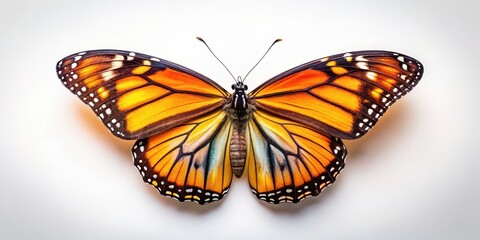 Obraz premium Beautiful top shot of a vibrant butterfly, butterfly, insect, wings, colorful, nature, beauty, close-up, pattern, flutter