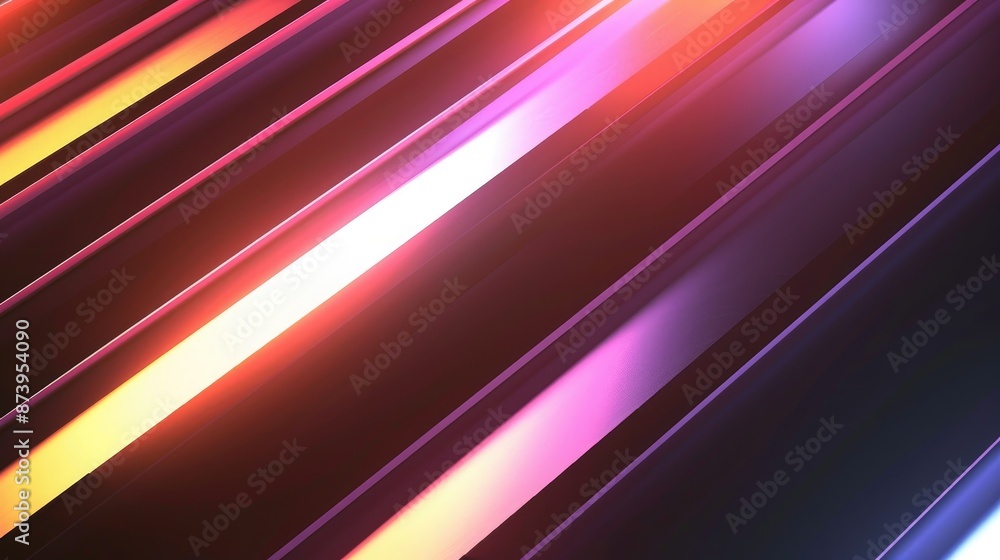 Poster abstract wallpaper with diagonal parallel lines of light beams