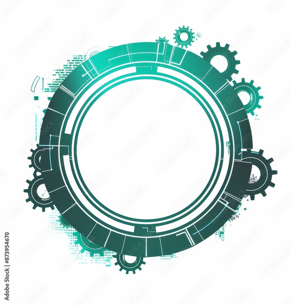 Aufkleber hud futuristic element. abstract optical neon aim. geometric circle shape for virtual interfaces and