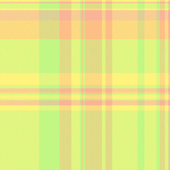 Britain textile seamless background, color tartan check fabric. Summer plaid texture pattern vector in green and yellow colors.