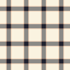 Grunge tartan textile pattern, fold vector check fabric. New york texture background plaid seamless in light and stone grey colors.