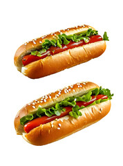 hot dog with mustard and ketchup
