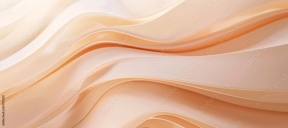 Poster branding and product presentation background with minimal geometric patterns in beige on a beige bac