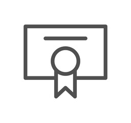 Victory and award icon outline and linear vector.	
