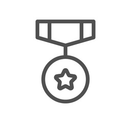 Victory and award icon outline and linear vector.	

