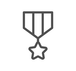 Victory and award icon outline and linear vector.	
