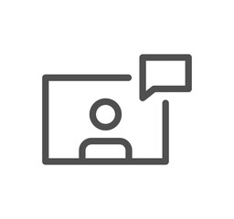 Interface and technology icon outline and linear vector.	
