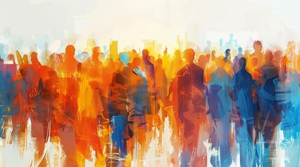 A bright, airy abstraction of data across the population. Stock image.