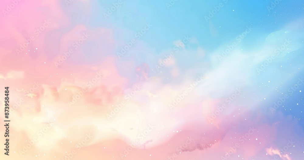Aufkleber gradient background with holographic effect and magical lights. abstract fantasy background with fai