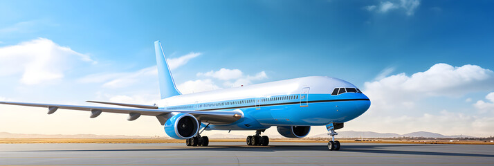 A Glimpse of Excellence: Commercial Jet-Engine Airliner on Runway