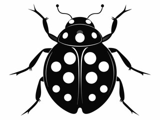 ladybug icon, ladybug silhouette vector illustration


