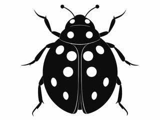 ladybug icon, ladybug silhouette vector illustration


