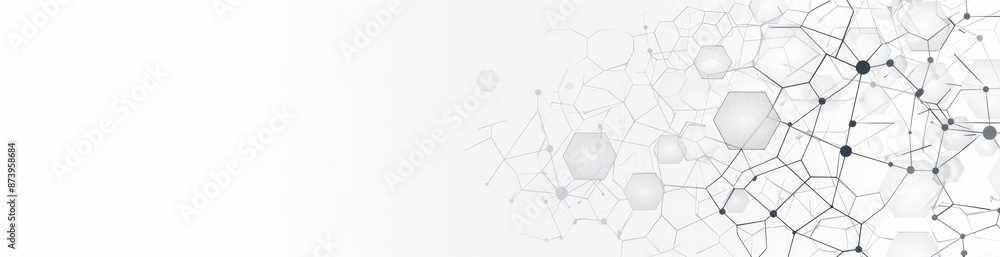 Poster design using hexagons with geometric abstract elements. perfect for design in the medical, technolog