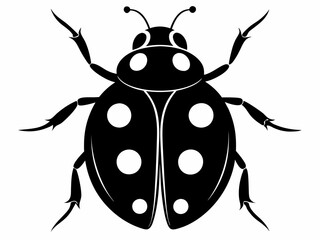 ladybug icon, ladybug silhouette vector illustration



