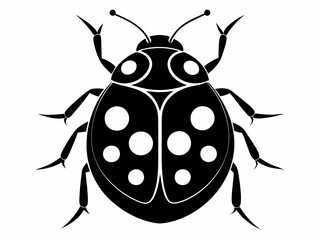 ladybug icon, ladybug silhouette vector illustration


