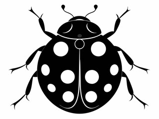 ladybug icon, ladybug silhouette vector illustration


