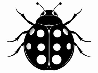 ladybug icon, ladybug silhouette vector illustration


