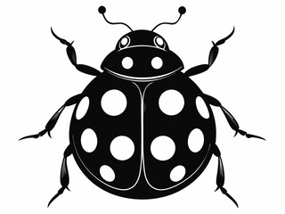 ladybug icon, ladybug silhouette vector illustration


