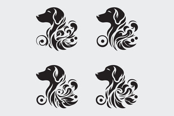 Pet dog symbol template for graphic and web design collection logo vector illustration