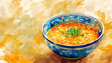  a delicious egg drop soup, centered with sharp detail and a vibrant backdrop.
